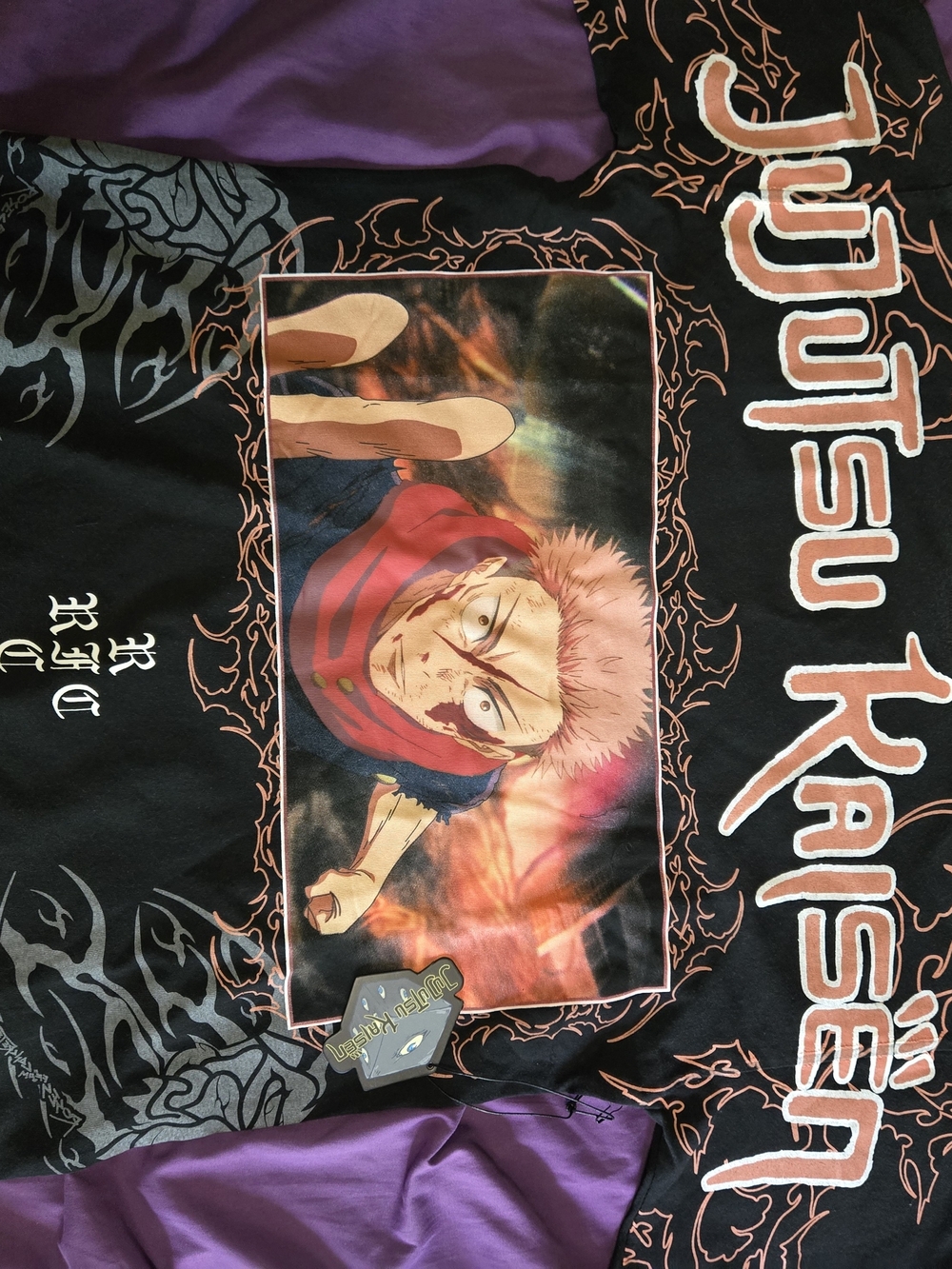 Jujustu Kaisen Graphic Short Sleeve Tee - Black/Purple